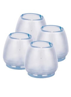 Y&D Chair Leg Cap, ELECDON Caps Silicone Floor Protector Round Furniture Table Feet Covers Without Pads,Transparent, Fit Diameter 0.99" - 1.14" Rubber for Protectors, 16Pcs  - Image 1