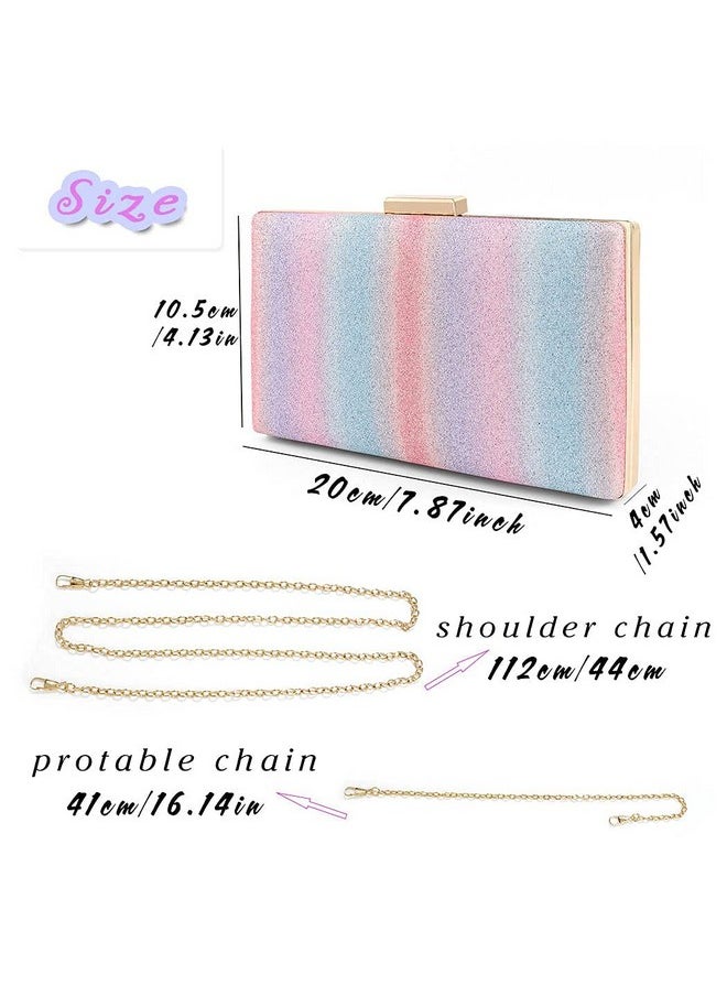 Rainbow Evening Clutch Bag Chic Handbag Money Purses Sparkly Sequin Crossbody Shoulder Cocktail Party Bags (Light Color) - pzsku/Z309550F323B86A883785Z/45/_/1714992717/433d86fa-094c-41eb-9137-a738d7188b95