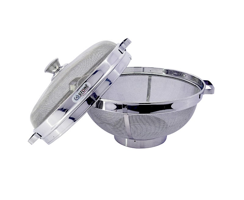 STONE STONE High Grade 304 Stainless Steel Multipurpose Fruit and Vegetabale Basket with Lid Cover Bowl (Multipurpose Lid Basket No-11) - Image 3