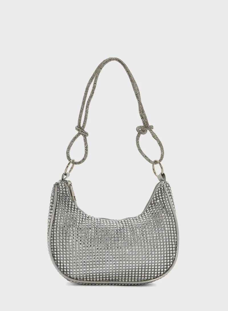 Ginger Studded Evening Pouch Bag