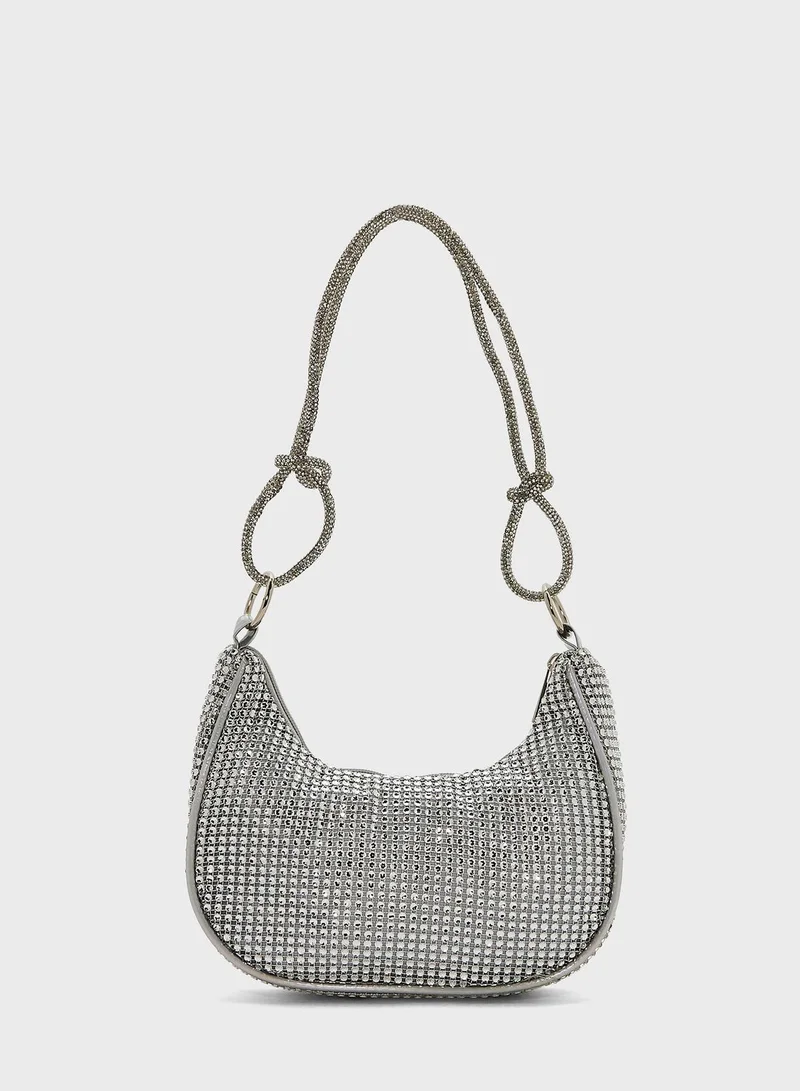 Ginger Studded Evening Pouch Bag