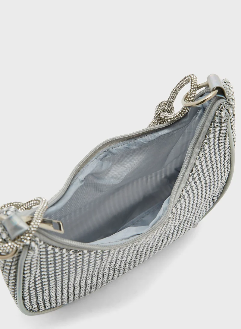 Ginger Studded Evening Pouch Bag