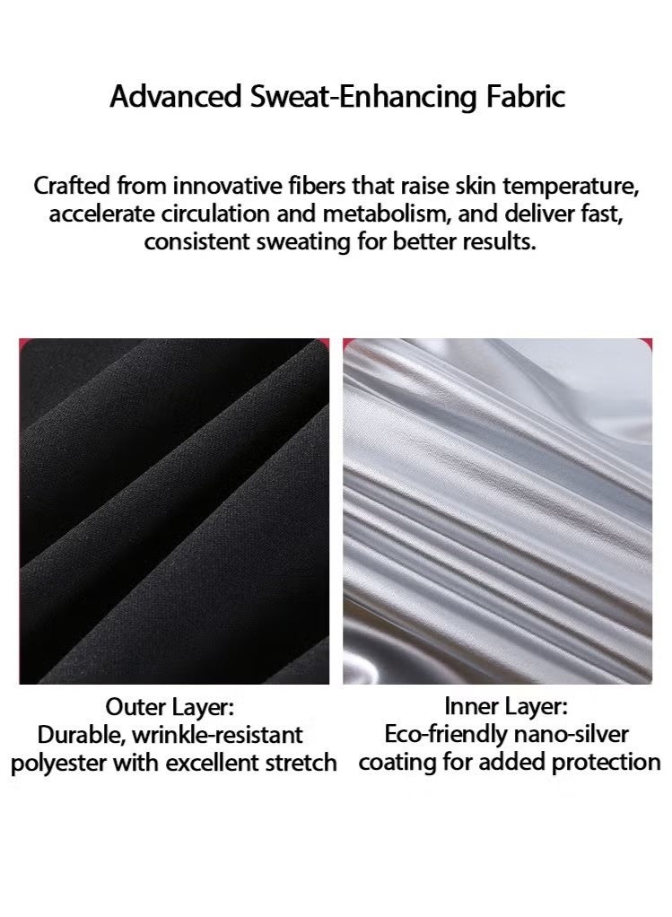 يوڠام بدلة ساونا للنساء بأكمام طويلة وبنطال – تعزز التعرق والحرق بشكل أكبر - Image 2