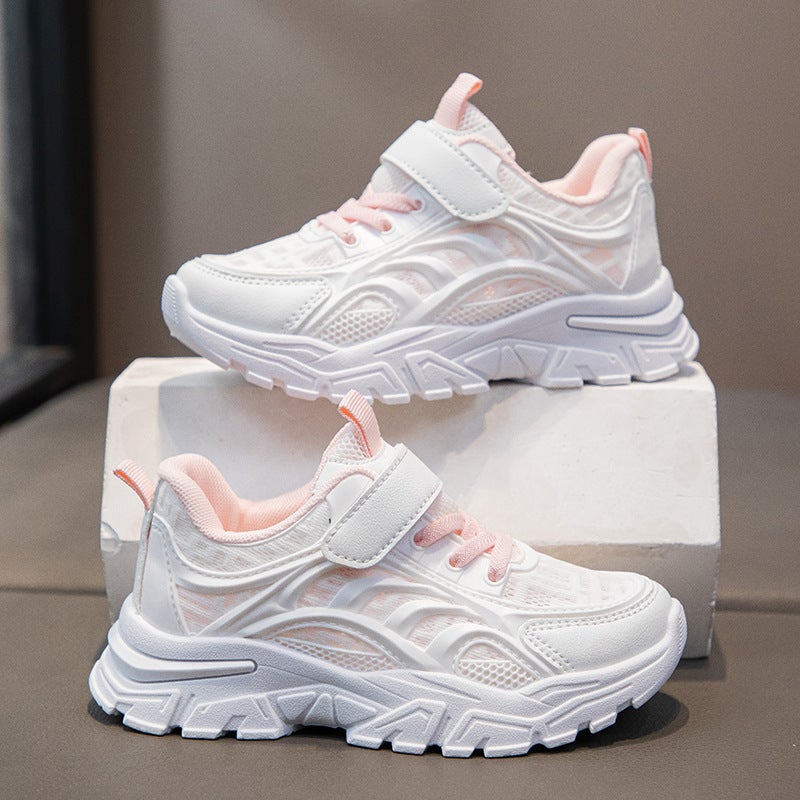 Girls' Sneaker 2025 Spring And Soft Bottom Breathable Mesh Shoes Children'S Pink Autumn Girls Shoes - Image 5