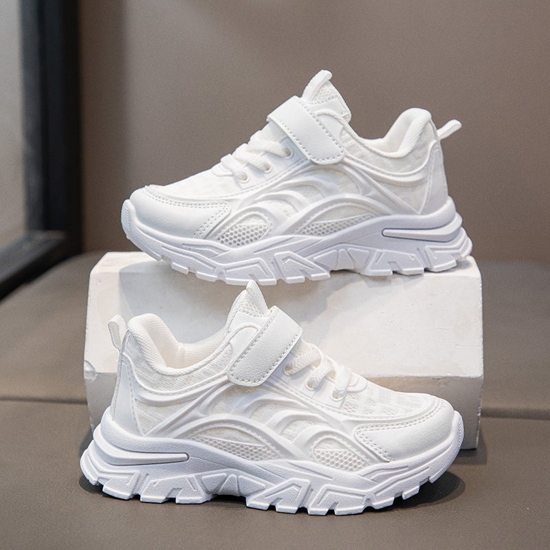 Girls' Sneaker 2025 Spring And Soft Bottom Breathable Mesh Shoes Children'S Pink Autumn Girls Shoes - Image 4
