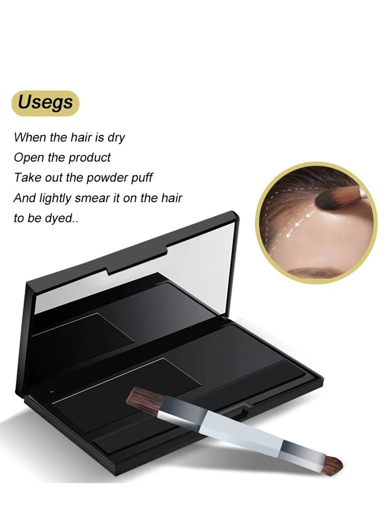 Sevich Hair Root Concealer Waterproof Full Magic Hair Powder for Hair Root Hair Color Shadow Cover Grey Hair Root Hair Touch Up Thin Hair Powder Hair Shadow Cover Powder Black 8g - Image 5