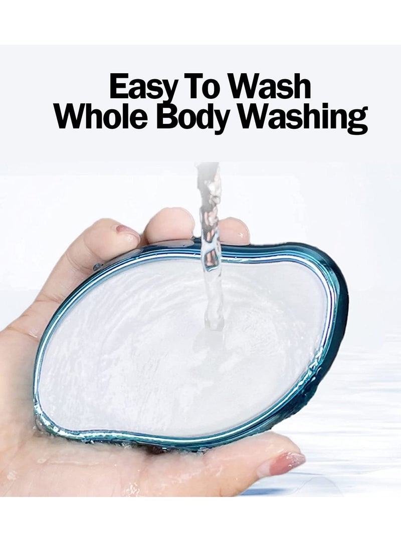 كاست ويف ممحاة شعر كريستالية حقيقية، ممحاة إزالة الشعر السحرية، أدوات إزالة شعر كريستالية غير مؤلمة، بشرة ناعمة وملساء، إزالة شعر كريستالية سريعة وسهلة للرجال والنساء (أزرق) - Image 5