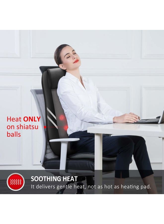 Snailax Shiatsu Massage Seat Cushion, 8 Flexible Nodes, Heat, Vibration, Full Back, Upper & Lower Massage, Office & Home Use - Image 5