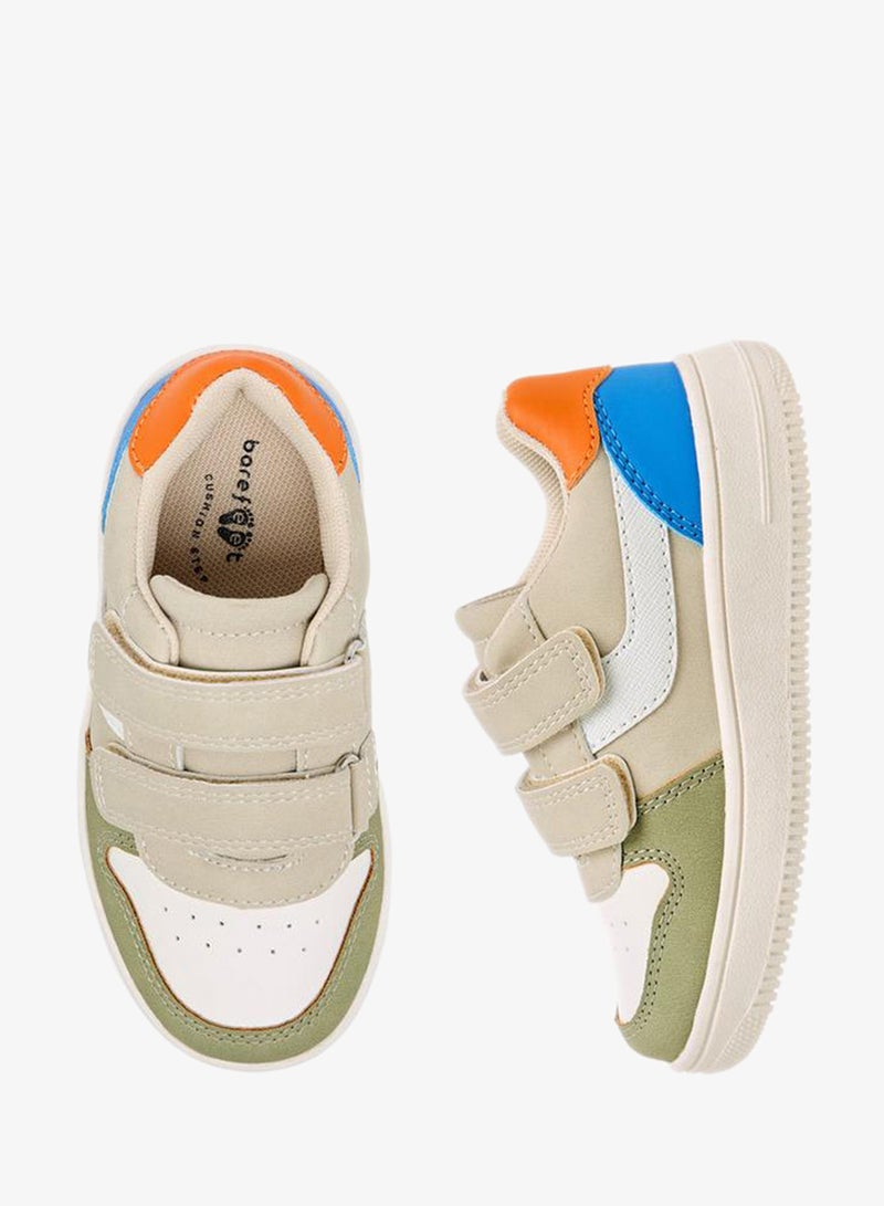 Barefeet Boys Panelled Hook and Loop Sneakers - Image 1