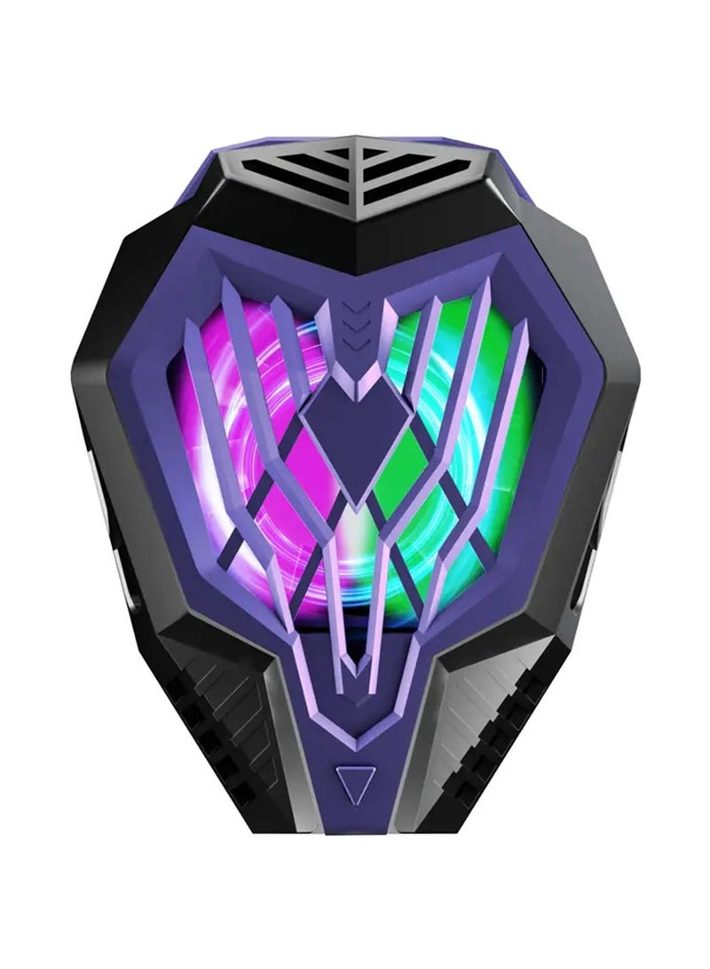 Arabest New Adjustable Mobile Phone Cooler Mobile Phone Cooling Fan, Universal MobilePhone Semiconductor Radiator, Dual Speed Adjustable Cooling Speed Designed For Mobile Gamers, Live Streaming Gamers(Purple)  - Image 1