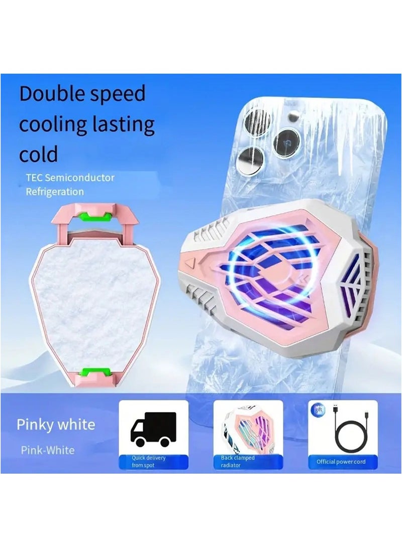 Arabest New Adjustable Mobile Phone Cooler Mobile Phone Cooling Fan, Universal MobilePhone Semiconductor Radiator, Dual Speed Adjustable Cooling Speed Designed For Mobile Gamers, Live Streaming Gamers(Purple)  - Image 5