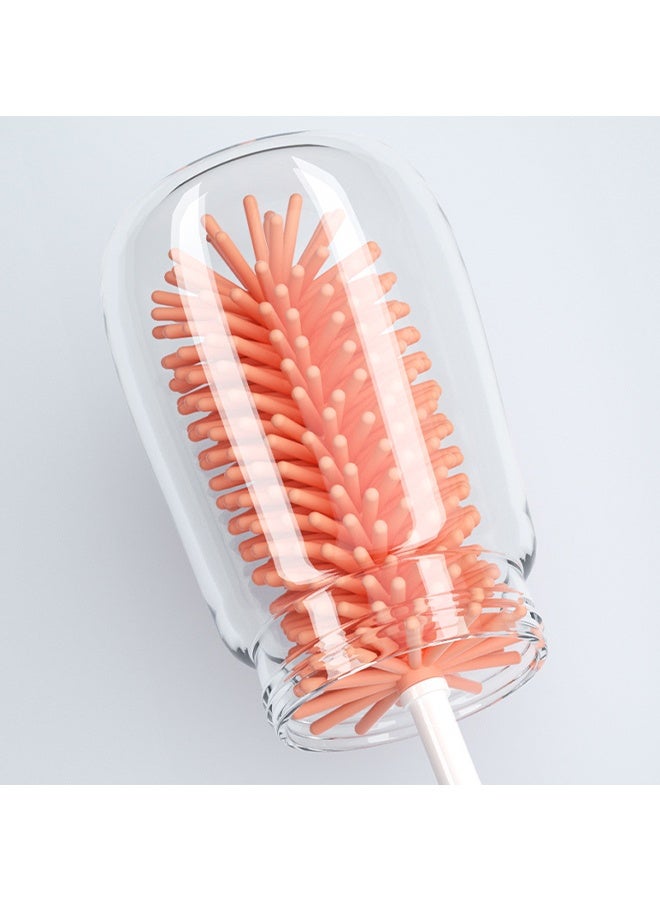 1Set Rotating Bottle Cleaning Brush Silicone Pacifier Straw Cleaner Tool for Deep Cleaning Flexible Bristles for Easy to Use - Image 2
