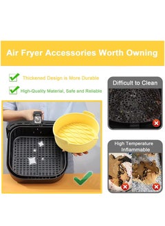 Generic Reusable Silicone Air Fryer Liners, 7.8" Non-Stick Baking Tray for 3.6-7QT Baskets, Food Safe Kitchen Accessory for Easy Cooking  - Image 5