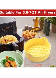 Generic Reusable Silicone Air Fryer Liners, 7.8" Non-Stick Baking Tray for 3.6-7QT Baskets, Food Safe Kitchen Accessory for Easy Cooking  - Image 2