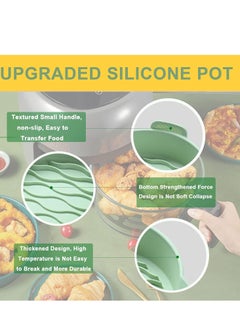 Generic Reusable Silicone Air Fryer Liners, 7.8" Non-Stick Baking Tray for 3.6-7QT Baskets, Food Safe Kitchen Accessory for Easy Cooking  - Image 3