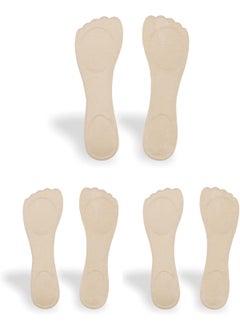 CaserBay CB 3-Pairs Silicone Gel Slim Inserts Liners, Blister Prevention, Heel Pain Relief, for Women's High Heel Shoes, Slim Insoles, Suitable Women Size 5-8, Nude 