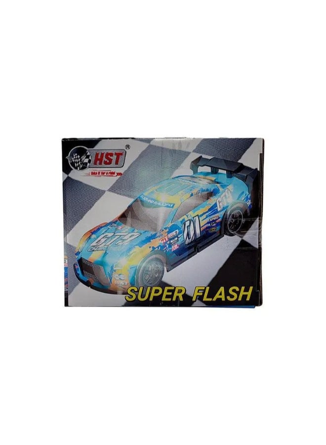 HST Super Flash Remote Control Sports Racing Car for Kids with Flashing Lights and Smooth Driving Action – Assorted Colors - Image 4