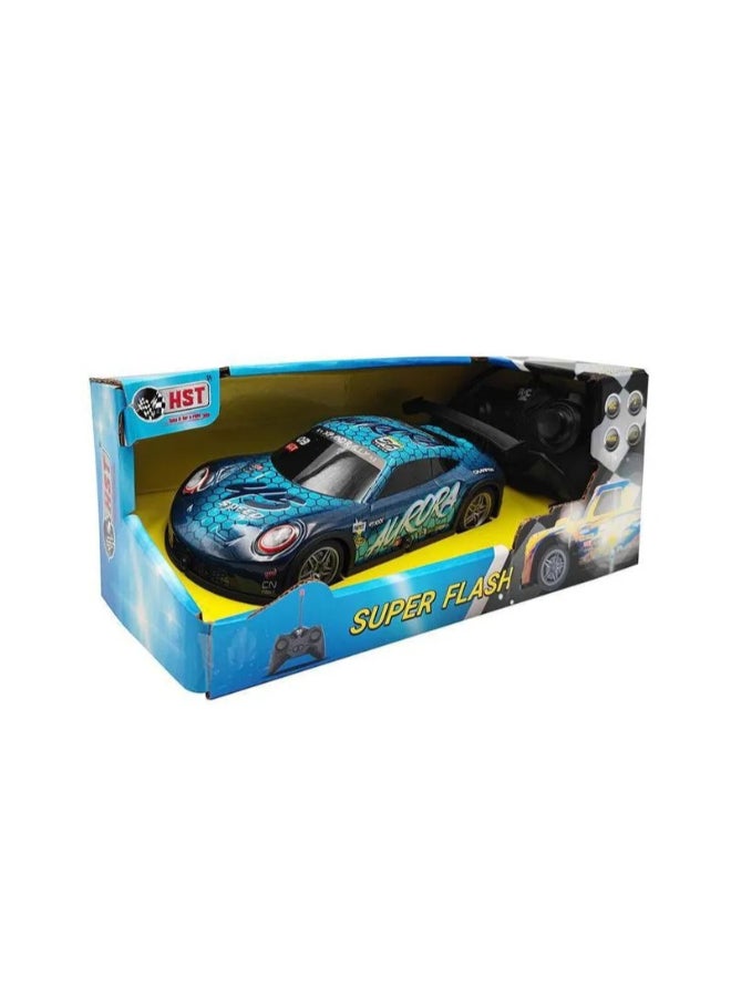 HST Super Flash Remote Control Sports Racing Car for Kids with Flashing Lights and Smooth Driving Action – Assorted Colors - Image 2