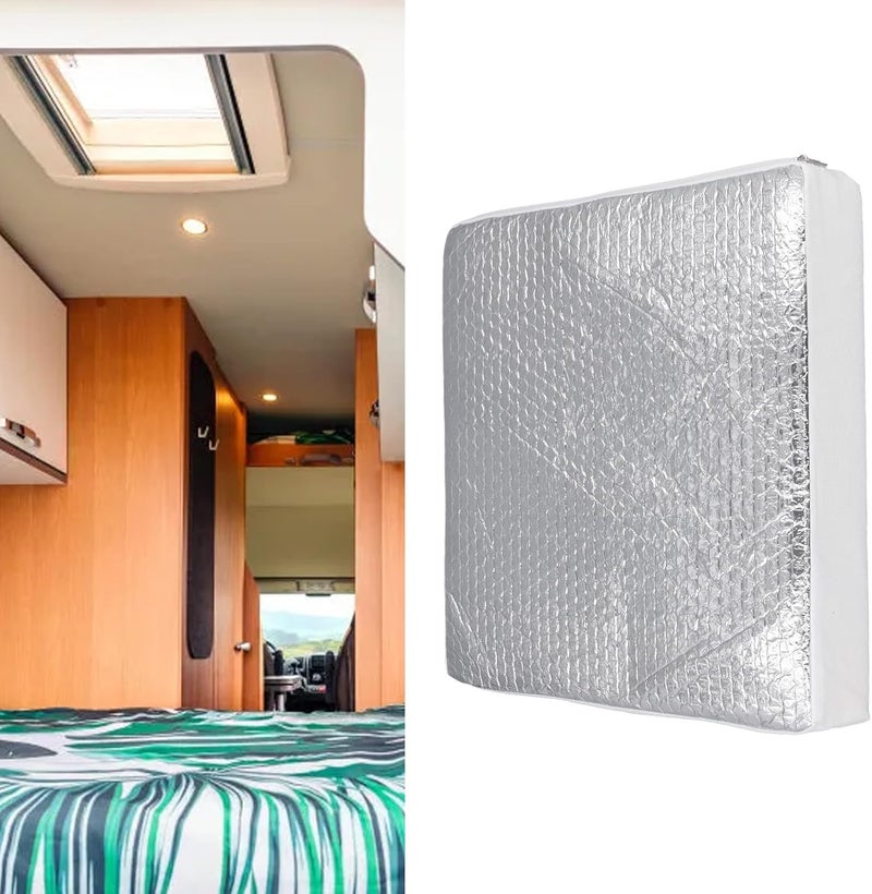 Thermal Insulation RV Sunroof Cover, Privacy RV Skylight Cover RV Vent Insulator with Reflective Surfaces for Standard 14 RV Vents - Image 3