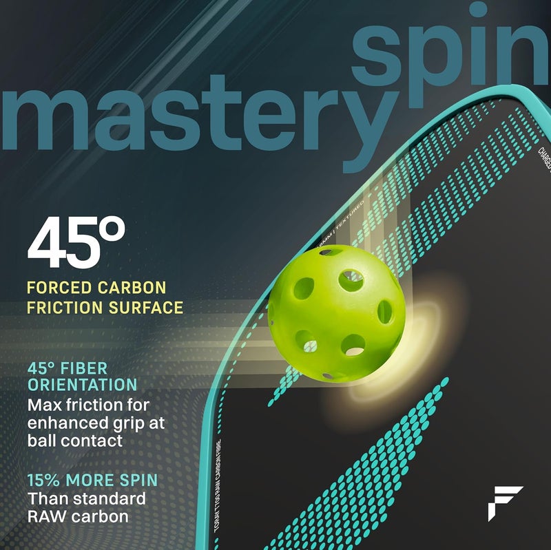 FIRSTEDGE HyperCharge USAPA Approved Propulsion Core Japanese Toray T700 Carbon Fibre Dual Foam Injected Wall Pickleball Paddle | Thermoformed | Pickle Ball PU Racket Cover Included - Image 3