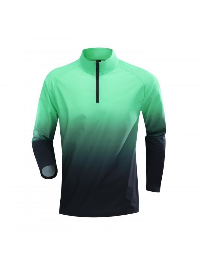 New Men's Fitness Clothing Long-sleeved Half-zip T-shirt Running Clothing Stand-up Collar Quick-drying Outdoor Mountaineering Sports Cycling Clothing Pants