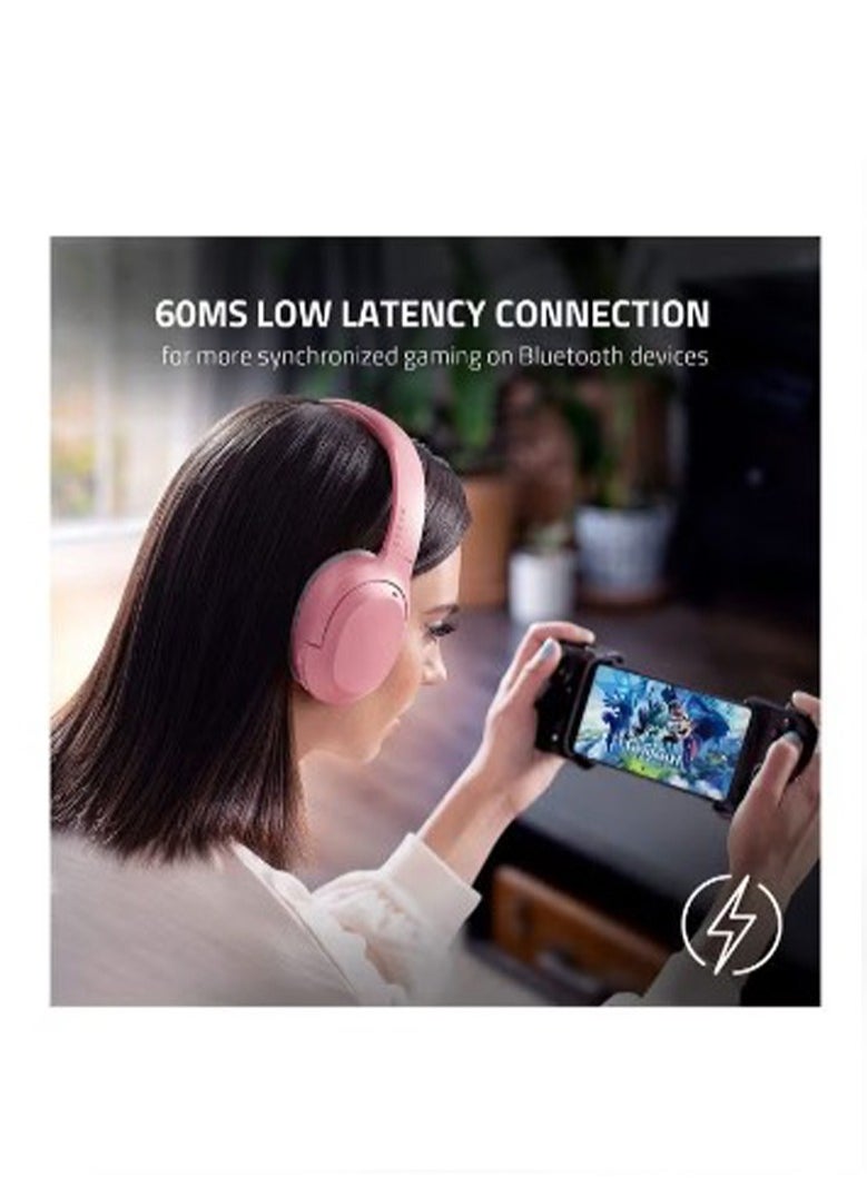 RAZER Opus X Wireless Low Latency Headset - Active Noise Cancellation (ANC), Bluetooth 5.0-60ms Low Latency, Customed-Tuned 40mm Drivers, Built-in Microphones - Mercury  - Image 4
