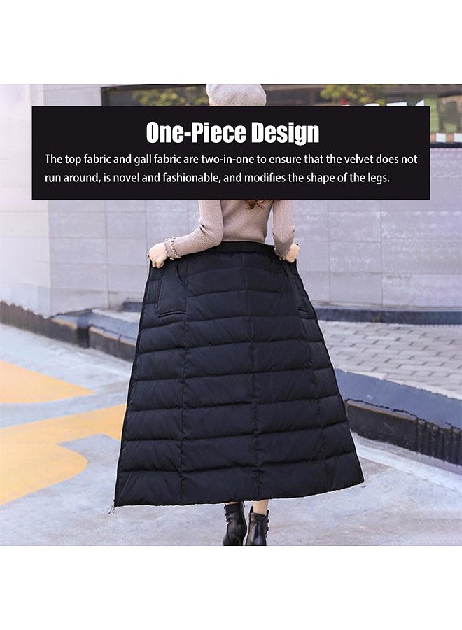 Winter Half-Length Apron Winter Skirt Women's Thickened Down Cotton Skirt - Image 4