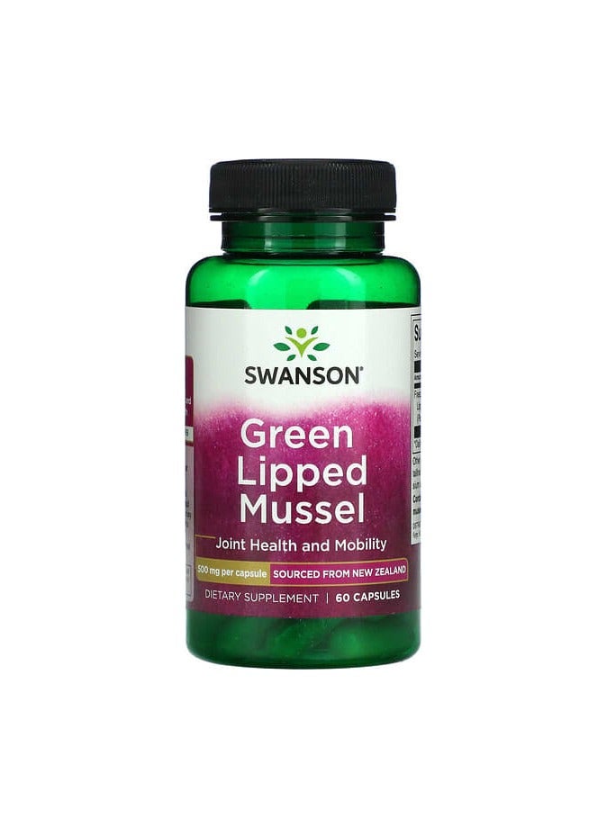 SWANSON بلح البحر الأخضر، 500 ملجم، 60 كبسولة