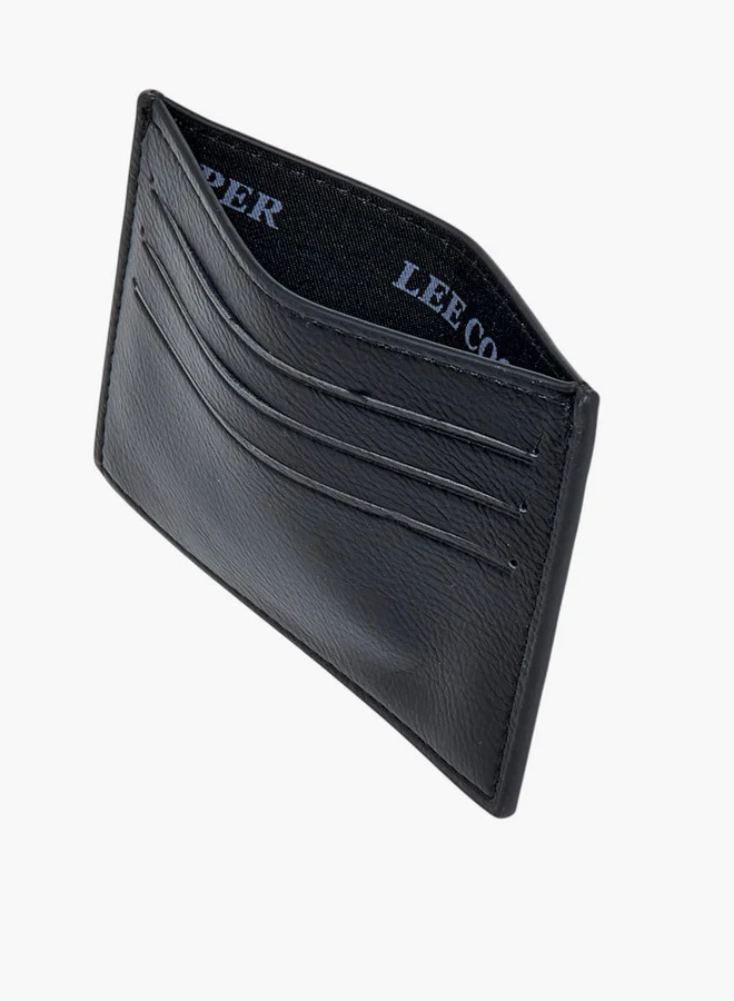 Lee Cooper BLACK Printed Card Holder with Open Top for Men | Best Price UAE