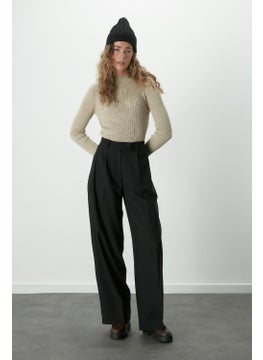 Manuka Dona Pleated Palazzo Trousers Black  - Image 1