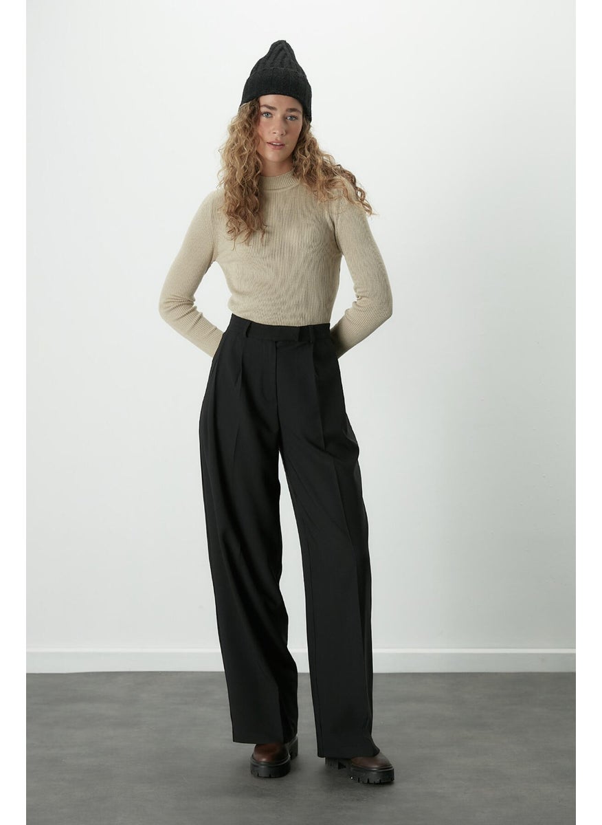 Manuka Dona Pleated Palazzo Trousers Black  - Image 1