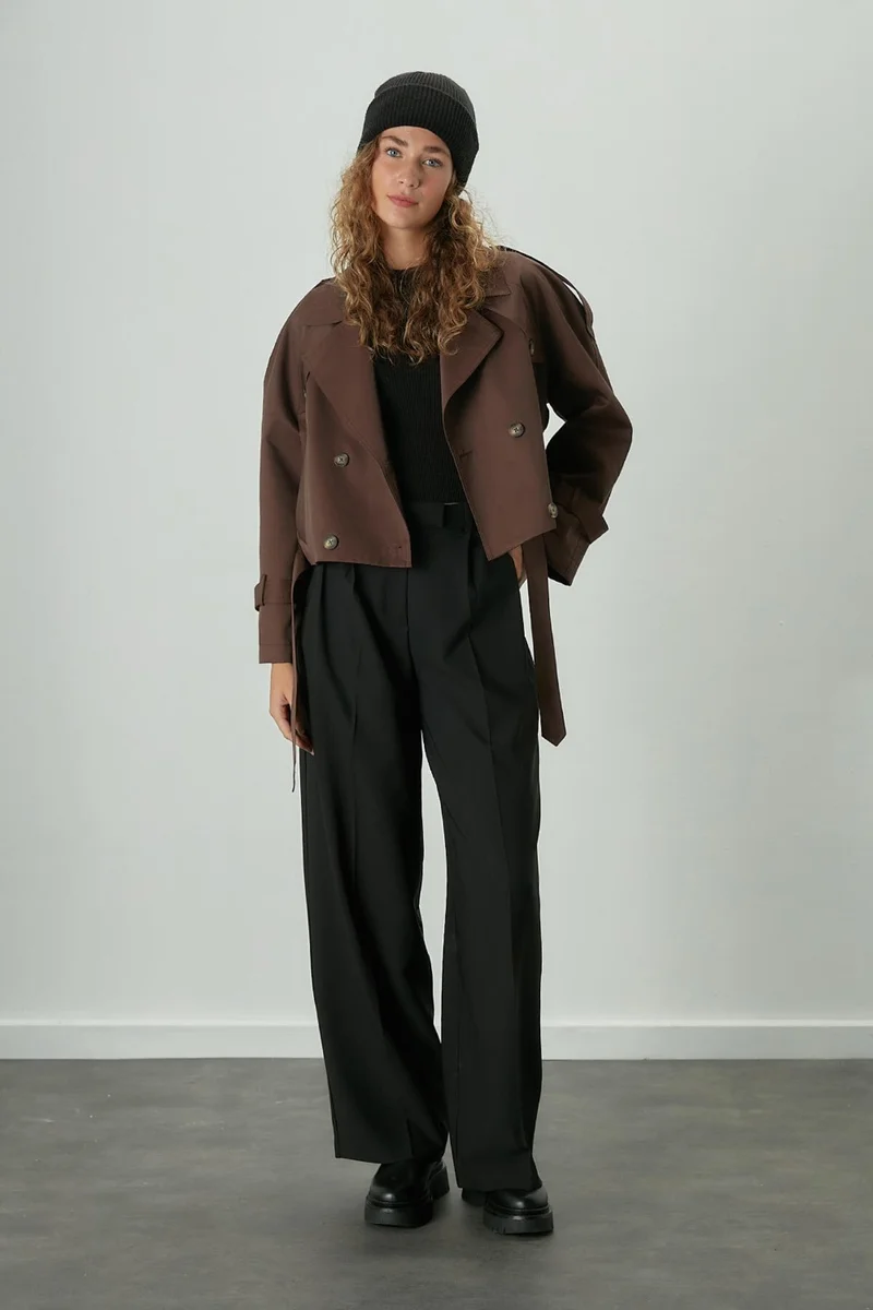 Manuka Dona Pleated Palazzo Trousers Black