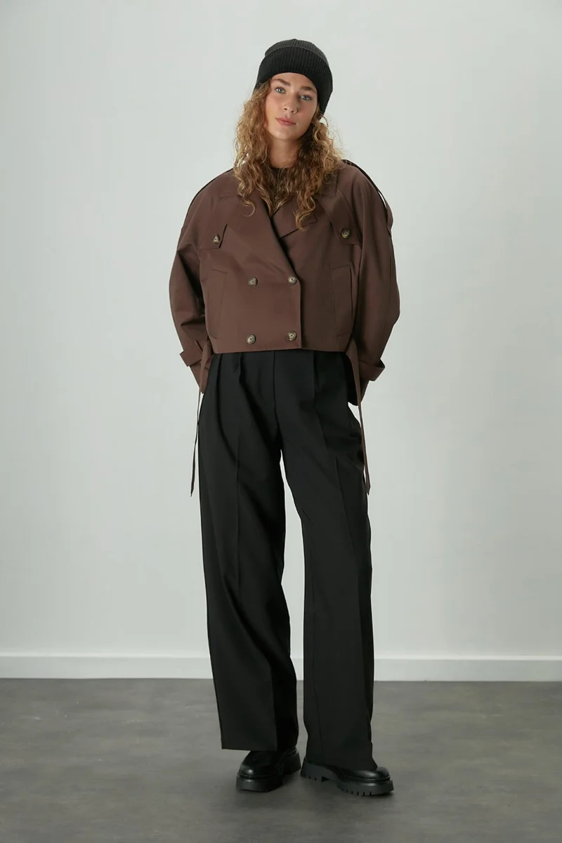Manuka Dona Pleated Palazzo Trousers Black