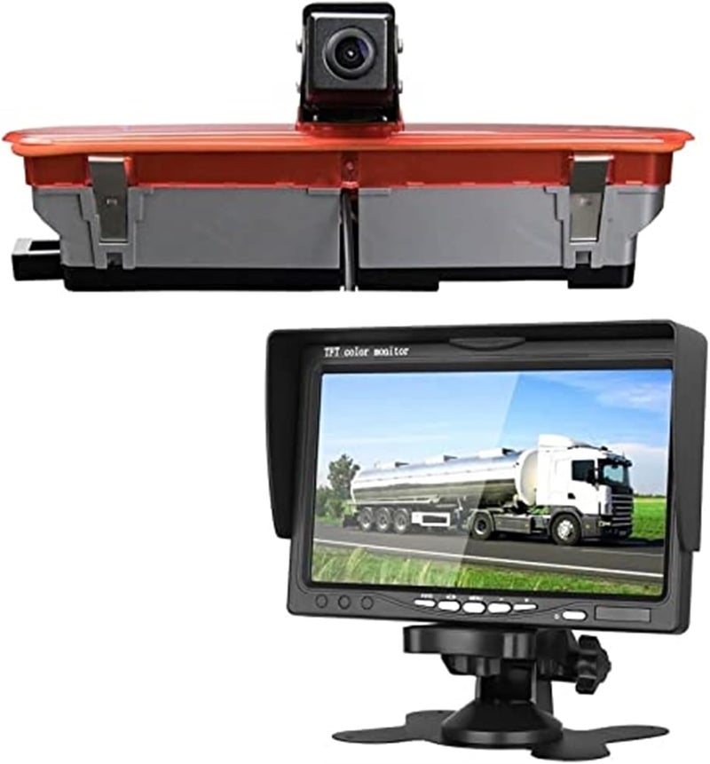 Yurefax HD 720P Brake Light Camera with 7" Monitor - Image 1