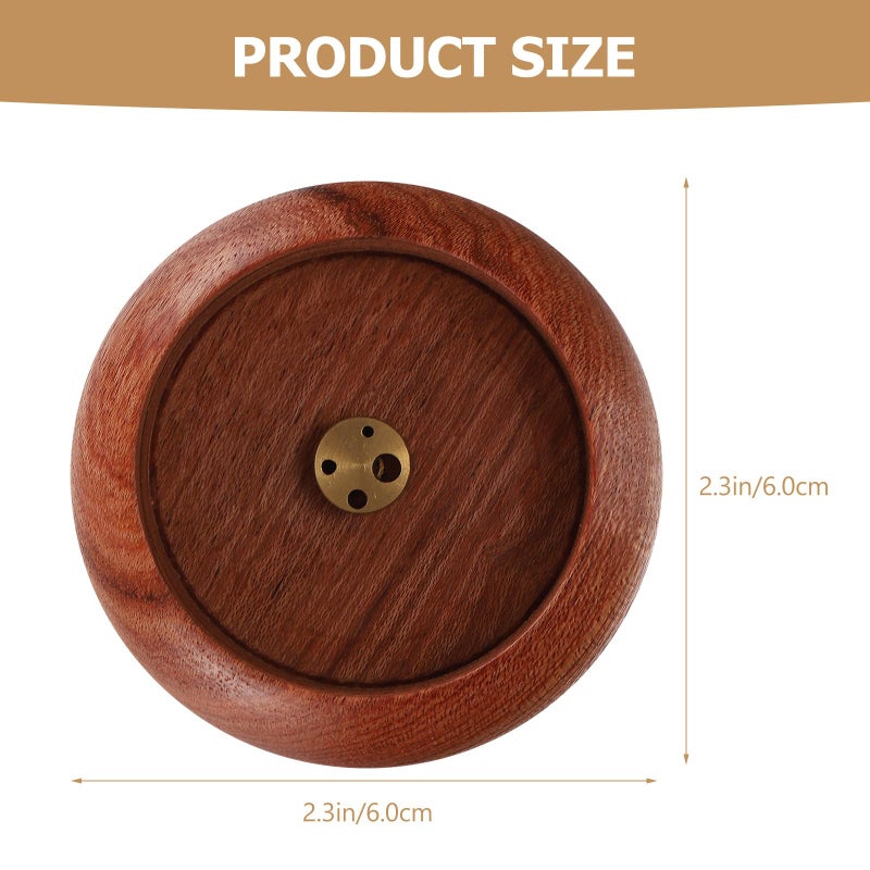 Solid Rosewood Incense Burner Stick Holder Tray for Home Fragrance and Meditation - Image 3