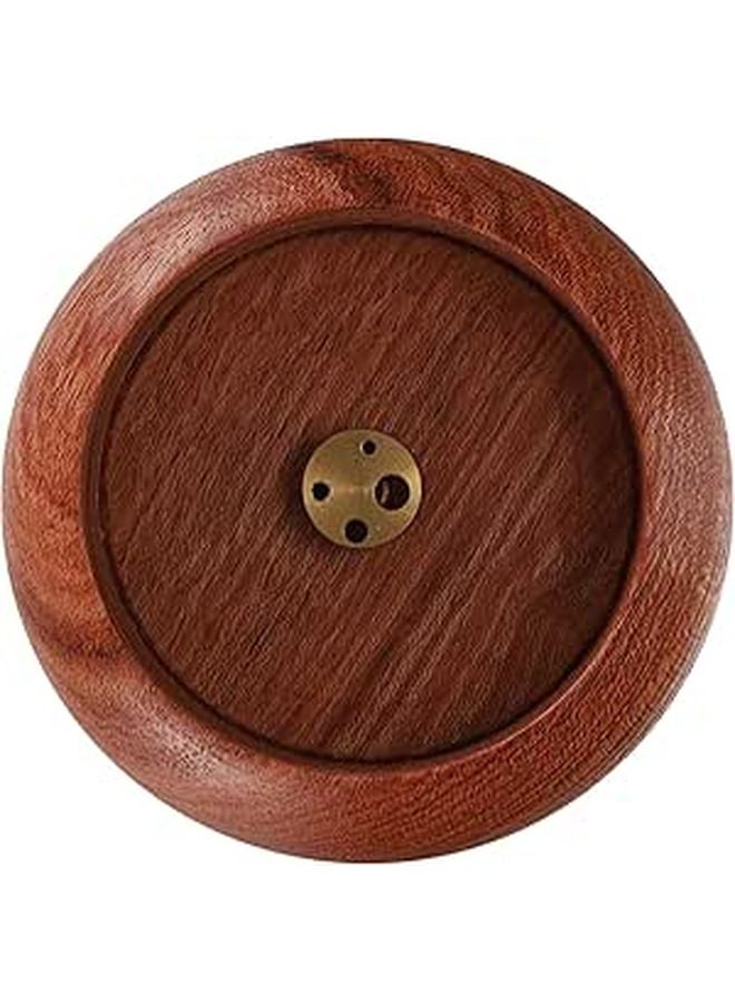 Solid Rosewood Incense Burner Stick Holder Tray for Home Fragrance and Meditation - Image 1