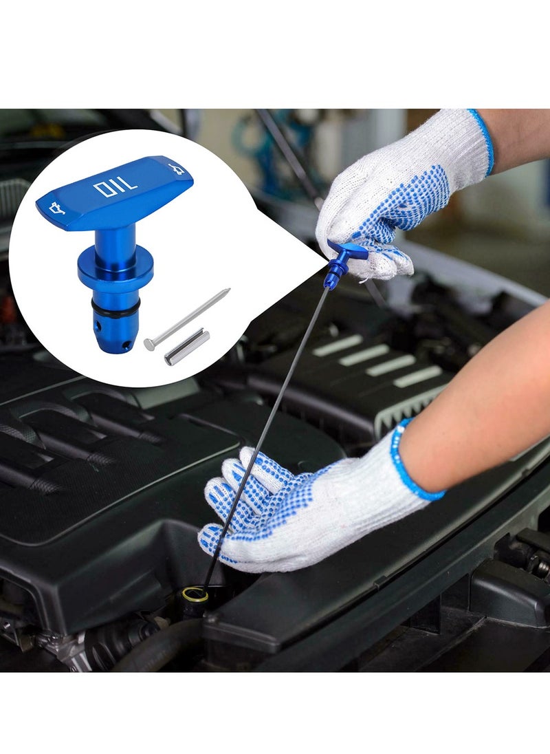 AROAQ Car Oil Dipstick Handle, T Shaped Easy Grip Transmission Oil Caliper Pull Handle, Durable And Reliable Auto Engine Oil Handle Fit, Engine Dipstick Tool With Rubber Ring, (1pc, Blue)  - Image 2