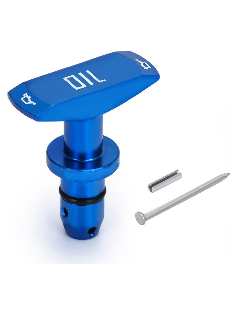 AROAQ Car Oil Dipstick Handle, T Shaped Easy Grip Transmission Oil Caliper Pull Handle, Durable And Reliable Auto Engine Oil Handle Fit, Engine Dipstick Tool With Rubber Ring, (1pc, Blue)  - Image 1
