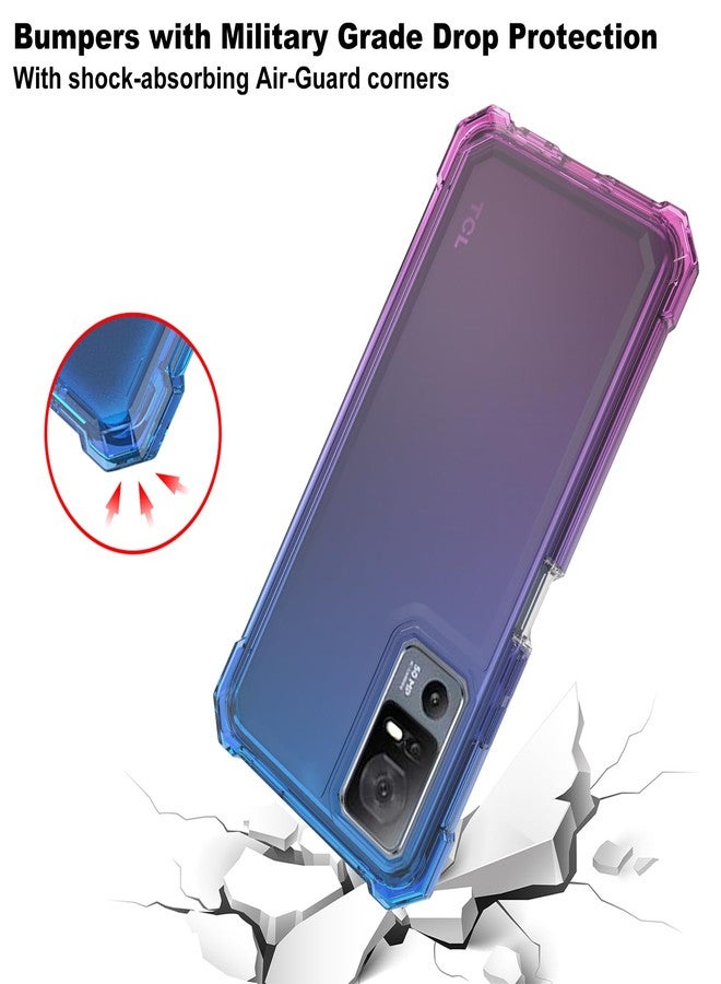 Ailiber for Lively Jitterbug Smart 4 Case, TCL 505/TCL 40 T/TCL 40XL Phone Case with Screen Protector, Dual Layer Protection, Shock-Absorbing Corner TPU Bumper, Slim Silicone Case Cover-Blue Pink - Image 4