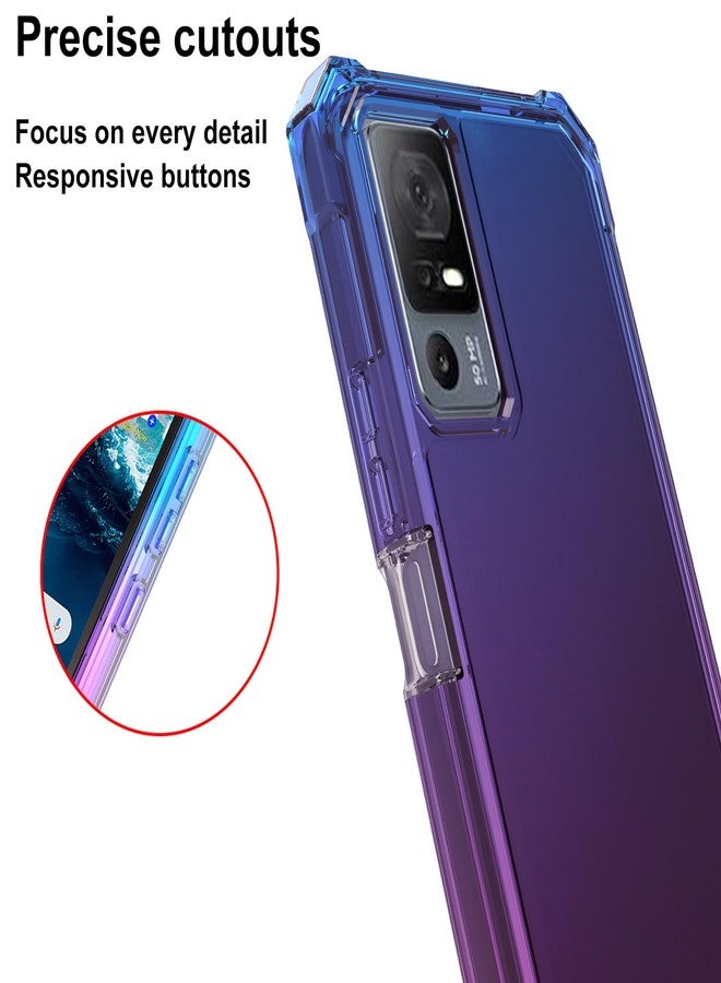 Ailiber for Lively Jitterbug Smart 4 Case, TCL 505/TCL 40 T/TCL 40XL Phone Case with Screen Protector, Dual Layer Protection, Shock-Absorbing Corner TPU Bumper, Slim Silicone Case Cover-Blue Pink - Image 5