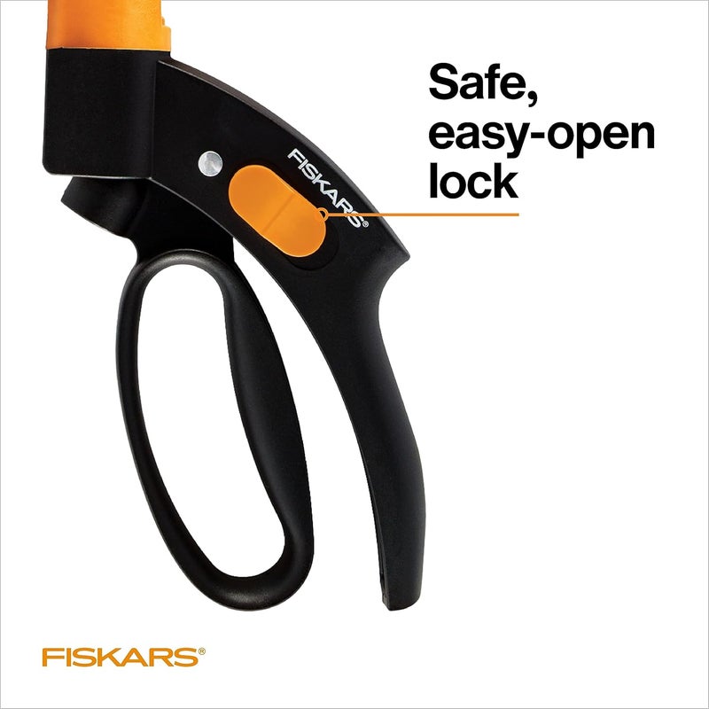 Fiskars Shear Ease Grass Shears - 5" Stainless Steel Blades - 360-Degree Swivel Blade Plant Cutting Scissors - Garden Shears and Grass Cutter, Black - Image 5