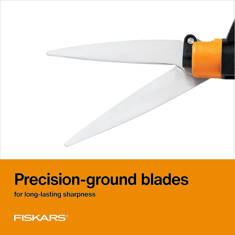 Fiskars Shear Ease Grass Shears - 5" Stainless Steel Blades - 360-Degree Swivel Blade Plant Cutting Scissors - Garden Shears and Grass Cutter, Black - Image 4