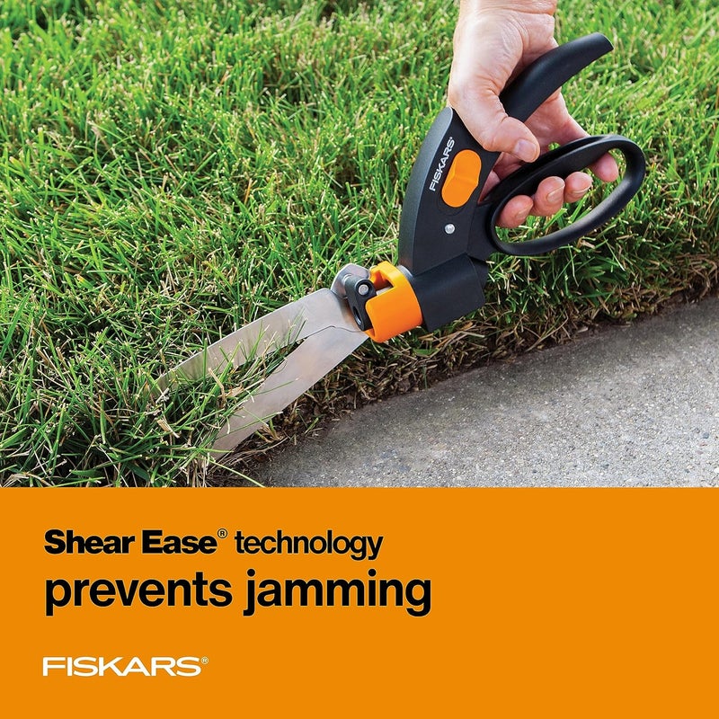 Fiskars Shear Ease Grass Shears - 5" Stainless Steel Blades - 360-Degree Swivel Blade Plant Cutting Scissors - Garden Shears and Grass Cutter, Black - Image 3