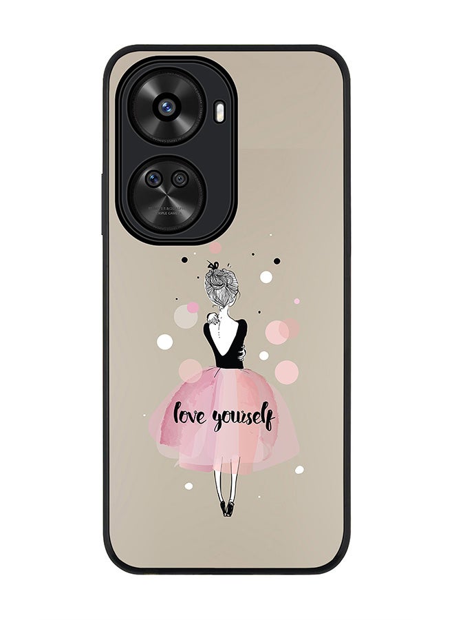 Stylizedd Rugged Black edge case for Huawei nova 12 SE / Huawei nova 11 SE 4G, Slim fit Case Flexible Rubber Edges Anti Drop TPU Gel Thin Cover - Love Yourself - Image 1