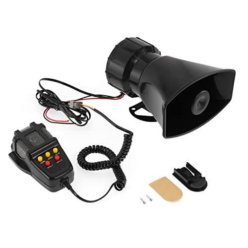 Partol Car Siren Horn 5 Tone Vehicle Siren Speaker with Mic PA Speaker System 100W Emergency Sound Amplifier with Microphone - Image 1