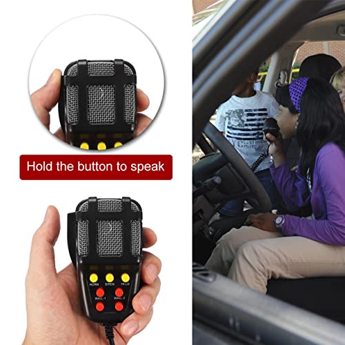 Partol Car Siren Horn 5 Tone Vehicle Siren Speaker with Mic PA Speaker System 100W Emergency Sound Amplifier with Microphone - Image 3