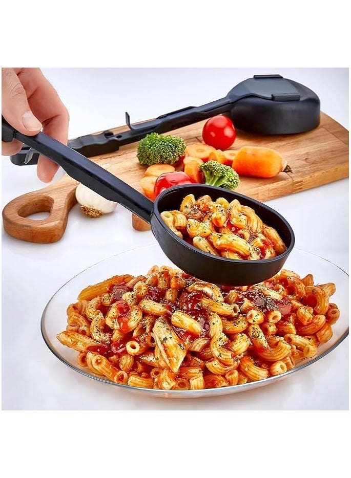 Multifunctional Colander Spoon and Ladle All In One - Fireproof Non-Stick Quality Plastic - Premium Unique Kitchen Gadget - Strainer and Colander - Use Every Day - Easy to Clean - Space-Saving Tool