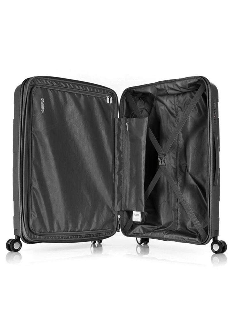 AMERICAN TOURISTER - American Tourister LITEVLO hard spinner luggage medium TSA 67 cm - black - Image 1