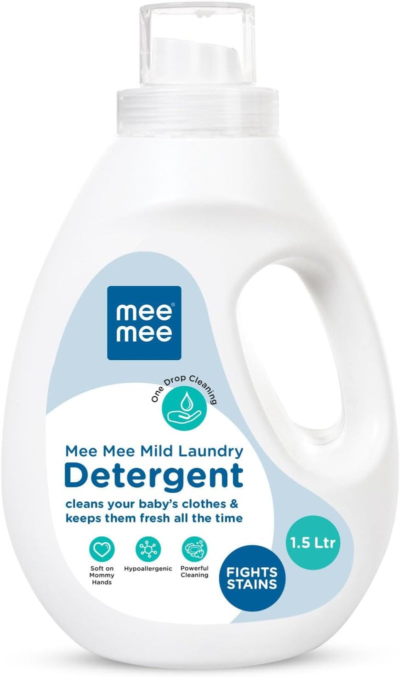 Mee Mee Mild Baby Liquid Laundry Detergent, 1.5 Litre Bottle - Image 1