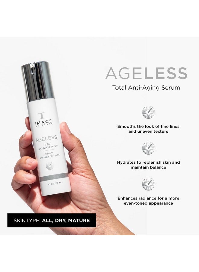 IMAGE SKINCARE IMAGE Skincare, AGELESS Total Serum, AHA Anti-Aging Face Serum with Peptides to Firm, Hydrate, Smooth Wrinkles and Even Tone, 1.7 fl oz  - Image 2